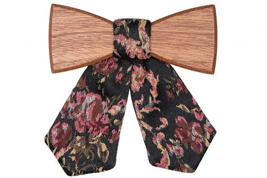 Elegancka drewniana muszka Rosis