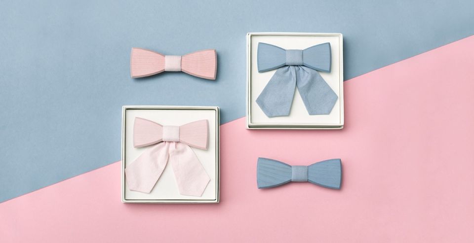 BeWooden - Elegancka drewniana muszka Dea Rose