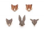 BeWooden - Animal Brooches Set