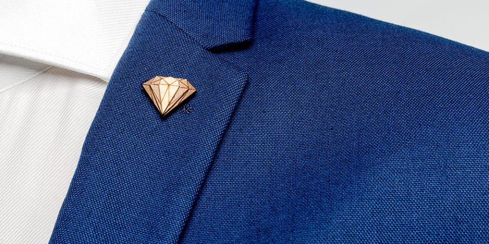 Ozdoba do butonierki Diamond Lapel dla mężczyzny Ozdoba do butonierki Diamond Lapel dla mężczyzny