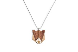 Drewniany wisiorek Bear Pendant