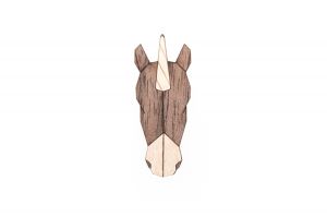 Drewniana broszka Unicorn Brooch