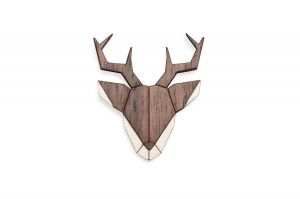 Drewniana broszka Deer Brooch