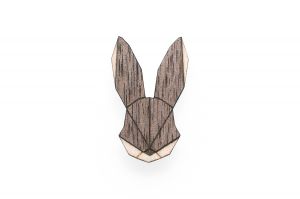 Drewniana broszka Hare Brooch