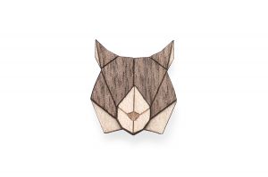 Drewniana broszka Lynx Brooch