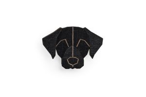 Drewniana broszka Black Labrador Brooch