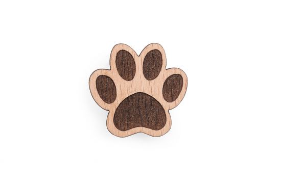 Drewniana broszka Paw Brooch