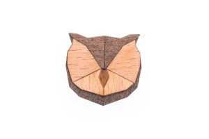 Drewniana broszka Owl Brooch