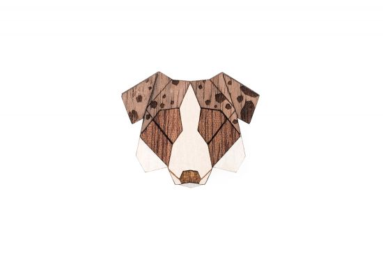 Drewniana broszka Australian Shepherd Brooch