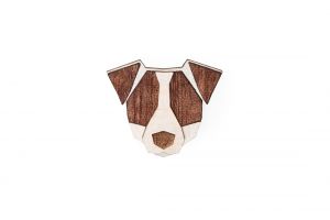 Drewniana broszka Jack Russell Brooch