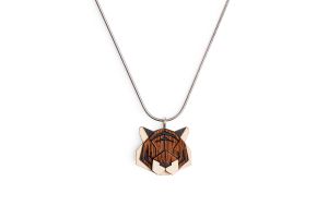 Drewniany wisorek Tiger Pendant