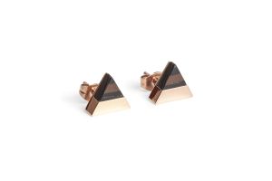 Metalowe kolczyki Rose Earrings Triangle