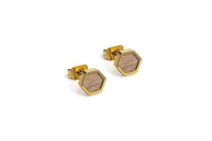 Metalowe kolczyki  Apis Earrings Hexagon