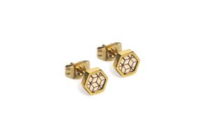 Metalowe kolczyki Virie Earrings Hexagon