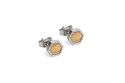 Metalowe kolczyki Lini Earrings Hexagon