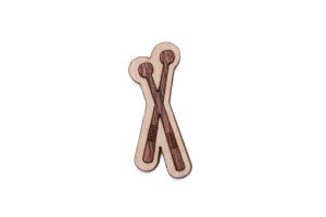 Drewniana broszka Drumsticks Brooch