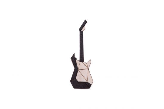 Drewniana broszka Electric Guitar Brooch