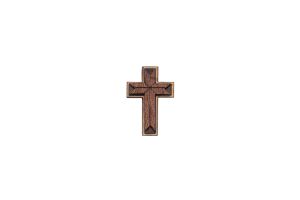 Drewniana broszka Agnus Cross Brooch