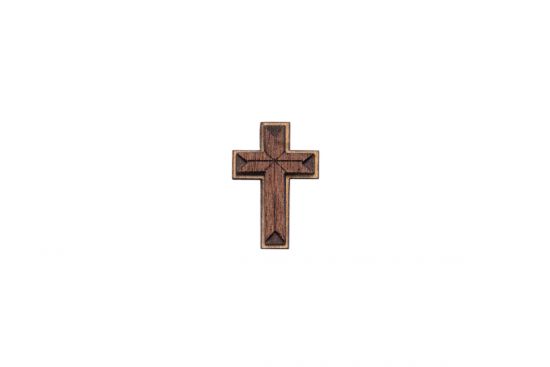 Drewniana broszka Agnus Cross Brooch