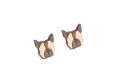 Drewniane kolczyki French Bulldog Earrings