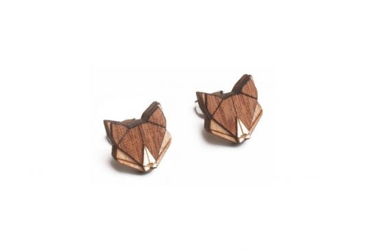 Drewniane kolczyki Fox Earrings