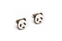 Drewniane kolczyki Panda Earrings