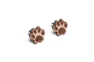 Drewniane kolczyki Paw Earrings