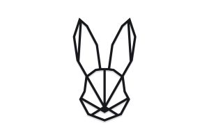 Drewniana dekoracja Hare Siluette
