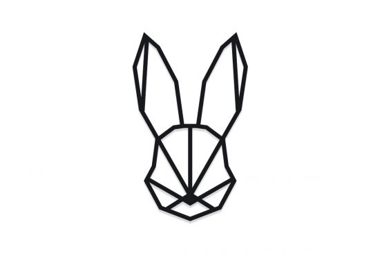 Drewniana dekoracja Hare Siluette