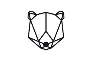 Drewniana dekoracja Bear Siluette