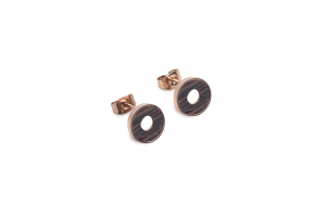 Metalowe kolczyki Rose Earrings Circle
