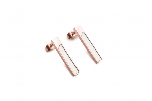 Metalowe kolczyki Bright earrings rectangle
