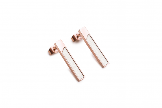 Metalowe kolczyki Bright earrings rectangle