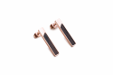 Metalowe kolczyki Rose Earrings Rectangle