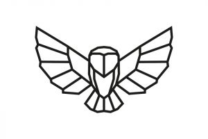 Drewniana dekoracja Owl Siluette