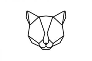 Drewniana dekoracja Cat Siluette