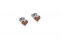 Metalowe kolczyki Red Earrings Heart