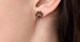 Drewniane kolczyki Paw Earrings