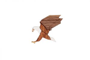Drewniana broszka Eagle Brooch