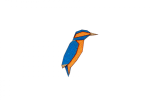 Drewniana broszka Kingfisher Brooch