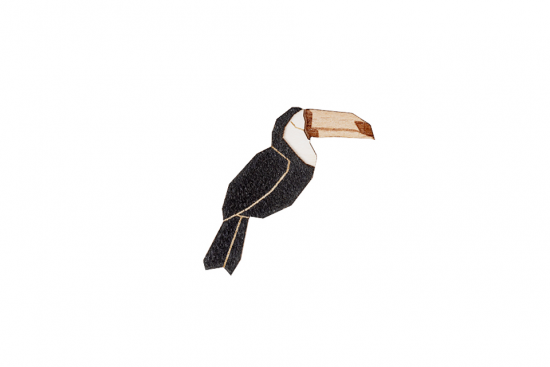 Drewniana broszka Toucan Brooch