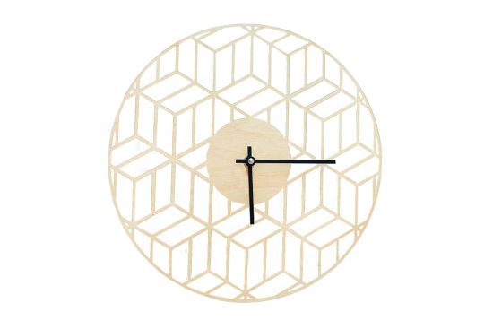 Drewniany zegar Cube Clock