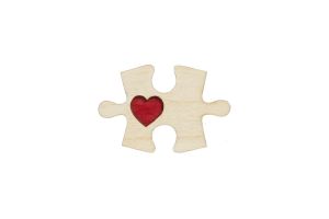 Drewniana broszka Puzzle 1 Brooch