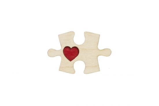 Drewniana broszka Puzzle 1 Brooch