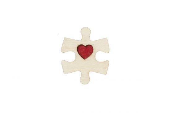 Drewniana broszka Puzzle 2 brooch