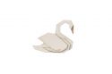 Drewniana broszka White Swan Brooch