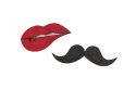 Drewniana broszka Lips Brooch