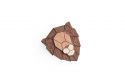Drewniana broszka Lion Brooch