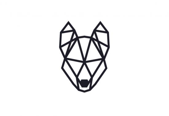 Drewniana dekoracja Baby Wolf Siluette