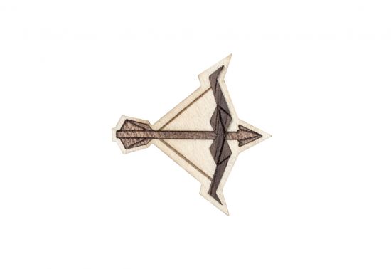 Drewniana broszk Sagittarius Brooch